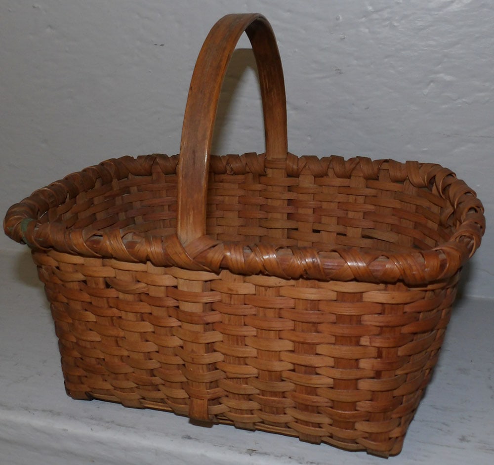 Antique Small Split Oak Basket (1 of 3)