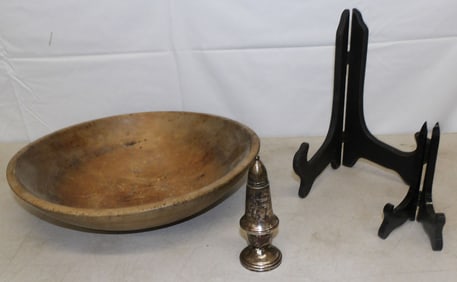 Sterling Weighted Shaker - Wooden Bowl - Plate Stands