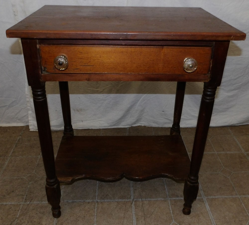 19th Century Cherry One Drawer Stand (1 of 4)