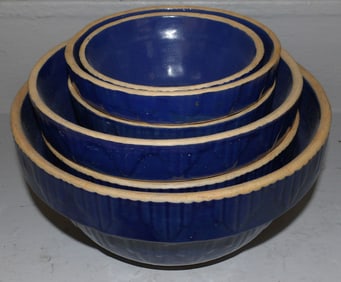 Lot Six Pottery Mixing Bowls