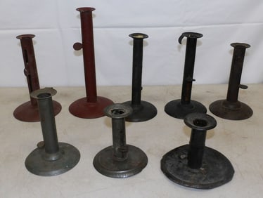 Antique Tole Push Up Candlesticks
