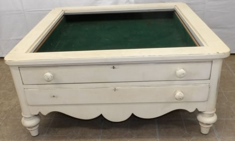 Painted Coffee Table Base By Lexington with Two Drawers