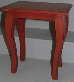 Chinese Painted Wood Cabriole Leg Stand