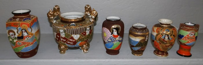 Lot of Satsuma Porcelain Items