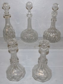 Lot of Antique Crystal Decanters