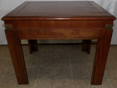 Elm Wood Oriental Style End Table
