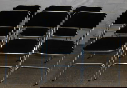 Six Aluminum Folding Chairs by Airlite Products