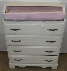 Painted Four Drawer Baby Changing Chest