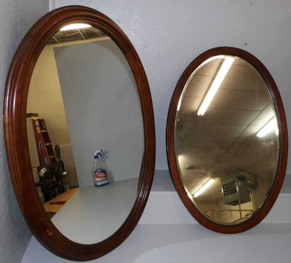 Two Mahogany Framed Mirrors (1 of 4)