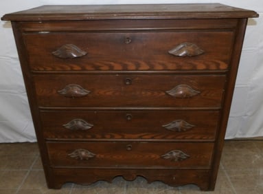Antique Grain Painted Four Drawer Chest
