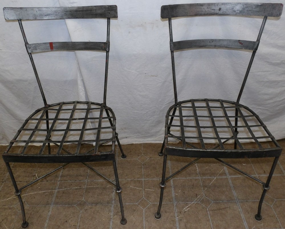 Two Painted Wrought Iron Side Chairs (1 of 6)