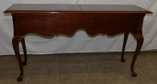 Mahogany Drop Leaf Serving Stand on Wheels