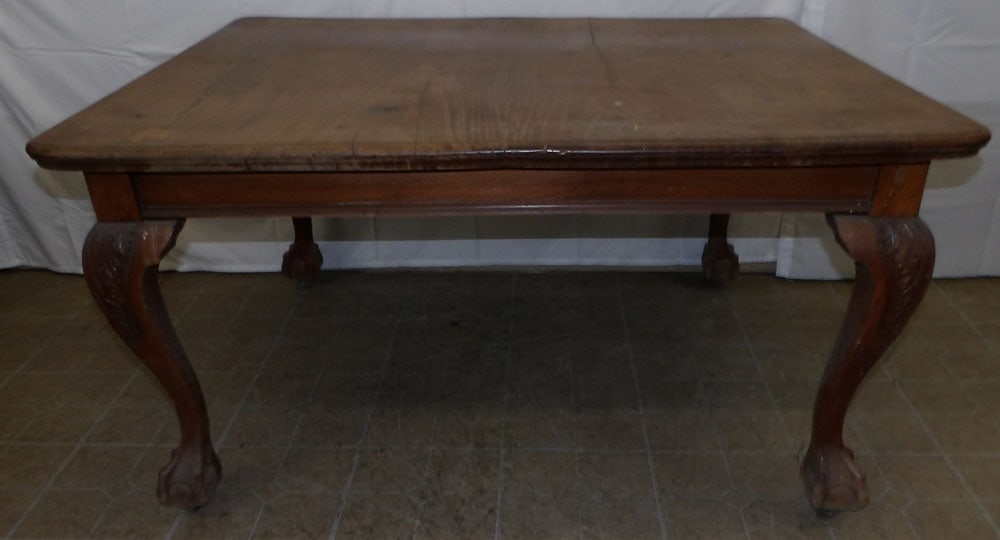 Antique Mahogany Ball & Claw Foot Dining Table (1 of 3)