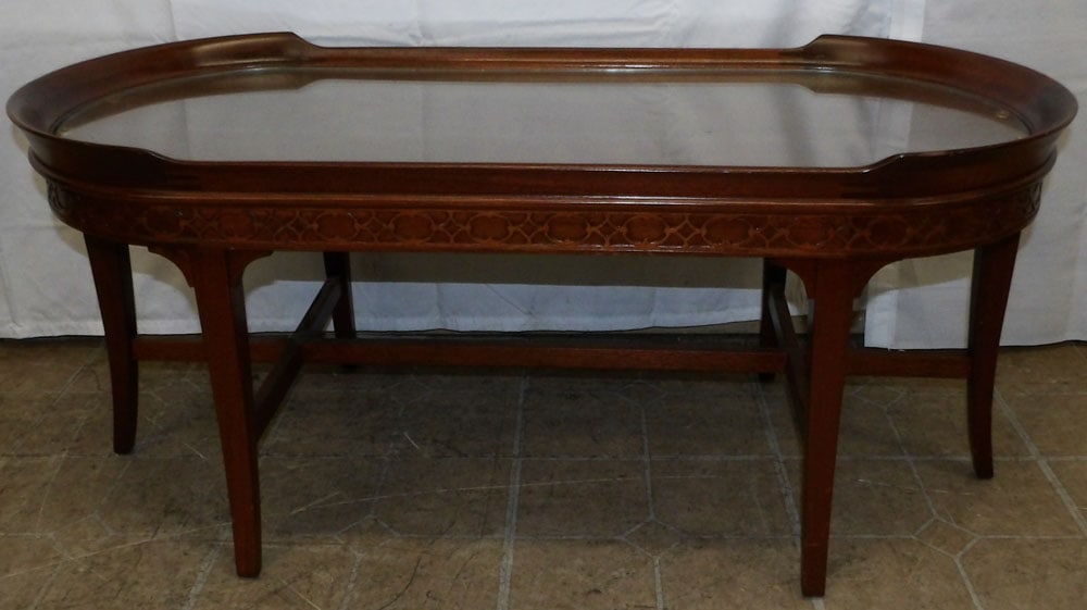 Mahogany Oval Coffee Table (1 of 4)