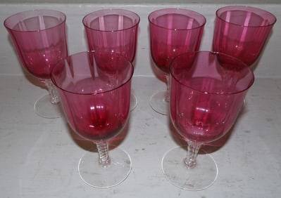 Six Cranberry Colored Wines