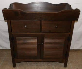 Pine Shutter Door Cabinet