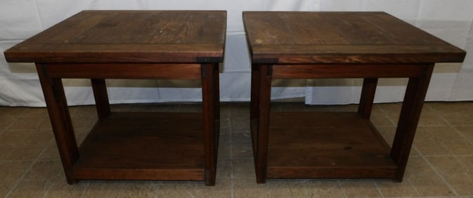 Pair of Pine End Tables