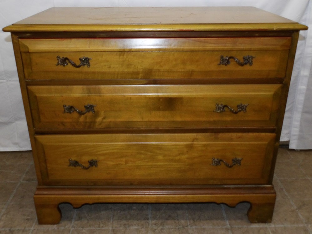Maple Three Drawer Chest With Fitted Top Drawer (1 of 7)