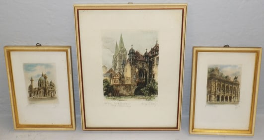 Three Framed Prints - Artist Signed