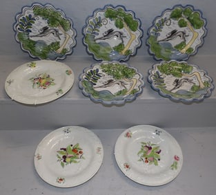 Lot Hand Painted Porcelain Plates