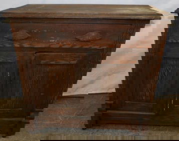 Antique Grain Painted Wash Stand