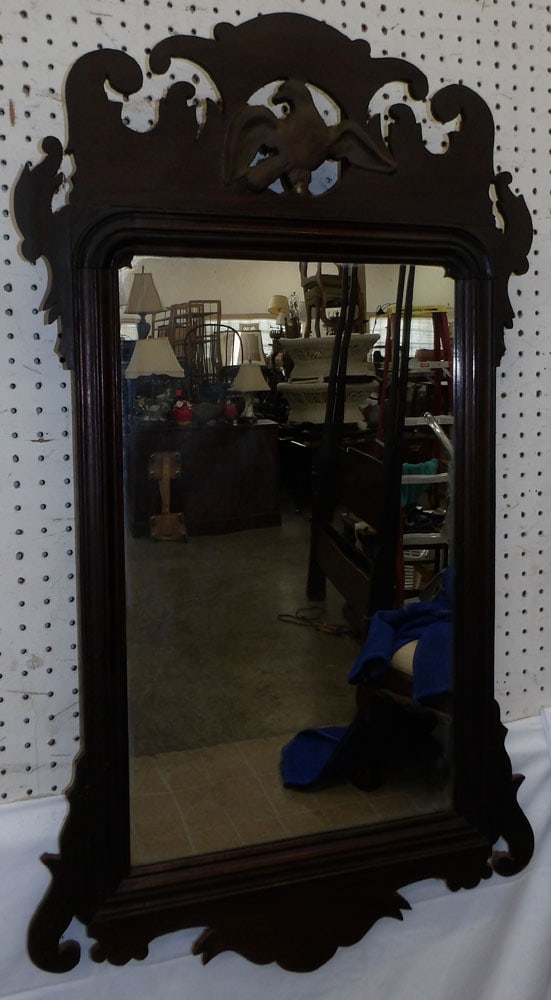 Antique Mahogany Framed Mirror (1 of 3)