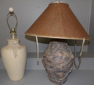 Pair Ceramic Decorative Lamps