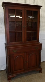 Cherry Glass Door China Cabinet By Willett