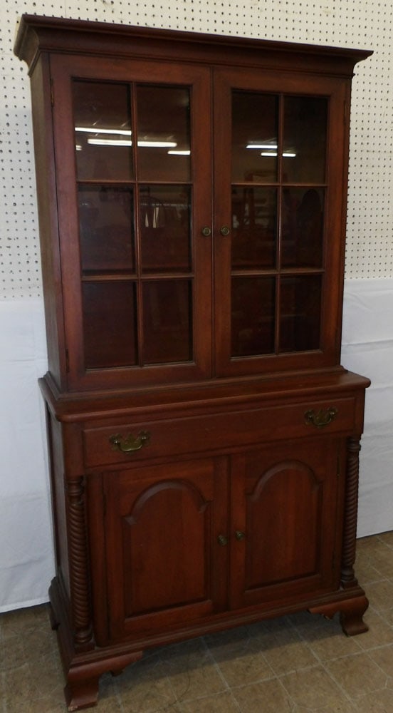 Cherry Glass Door China Cabinet By Willett (1 of 6)