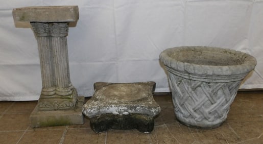 Lot Cast Concrete Yard Ornaments
