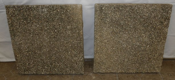 Two Cast Concrete Stepping Stones
