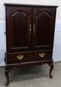 Cherry Queen Anne Style TV Cabinet