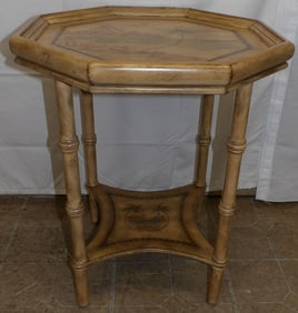 Paint Decorated Octagonal Stand