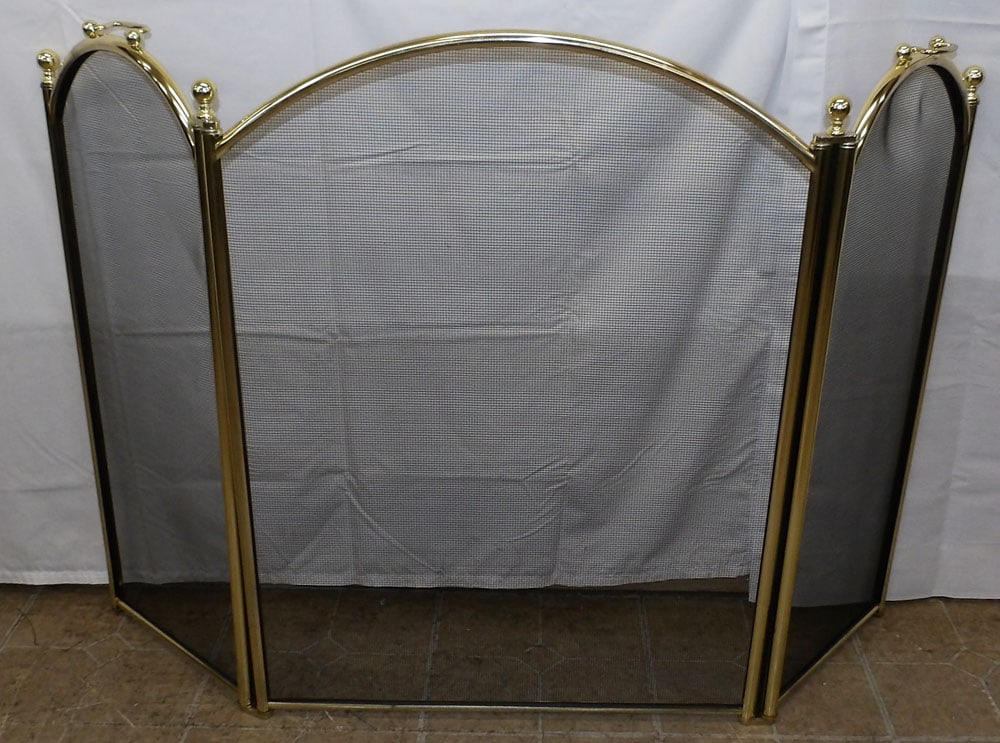 Brass Folding Fire Screen (1 of 2)