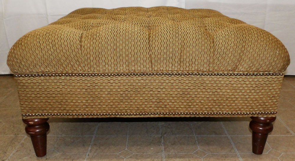 Large Upholstered Ottoman By Alexander Taylor (1 of 4)