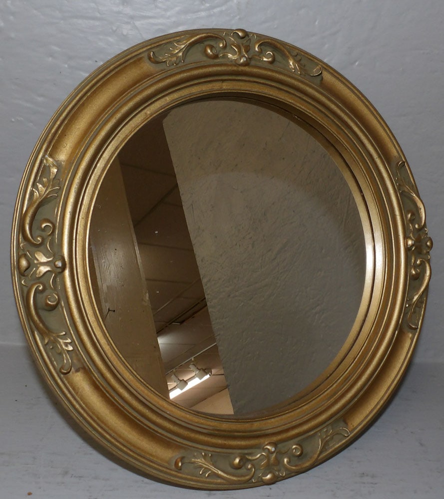 Gilded Framed Round Dressing Mirror (1 of 2)