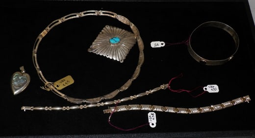 Lot Sterling Necklace - Bracelets - Pendants