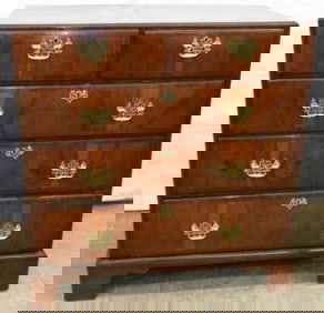 19th Century Walnut Two Over Three Drawer Chest