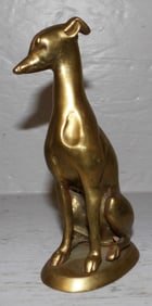 Brass Whippet Form Paperweight