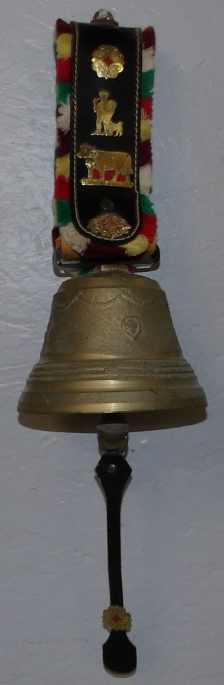 Cast Brass & Leather Strap Ceremonial Bell (1 of 5)