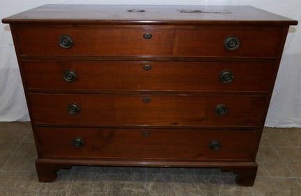 19th Century Mahogany Four Drawer Chest