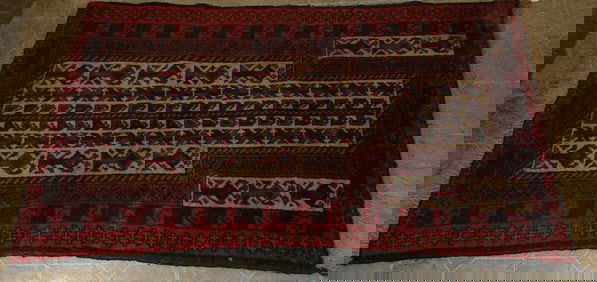 2' 6" x 4' 5" Hand Made Oriental Rug