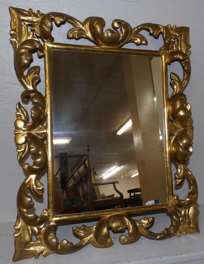 Ornate Open Work Gilded Frame Mirror (1 of 5)