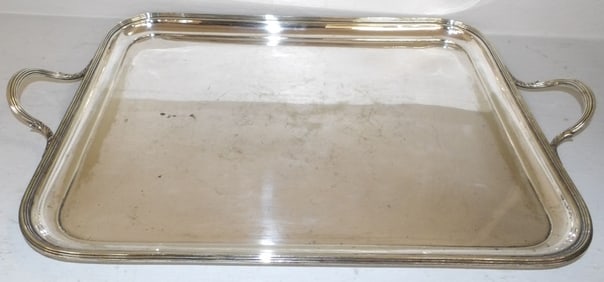 Antique Silver Plated Serving Tray