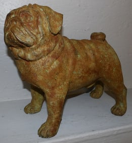 Bronze Pug Statue by Maitland Smith