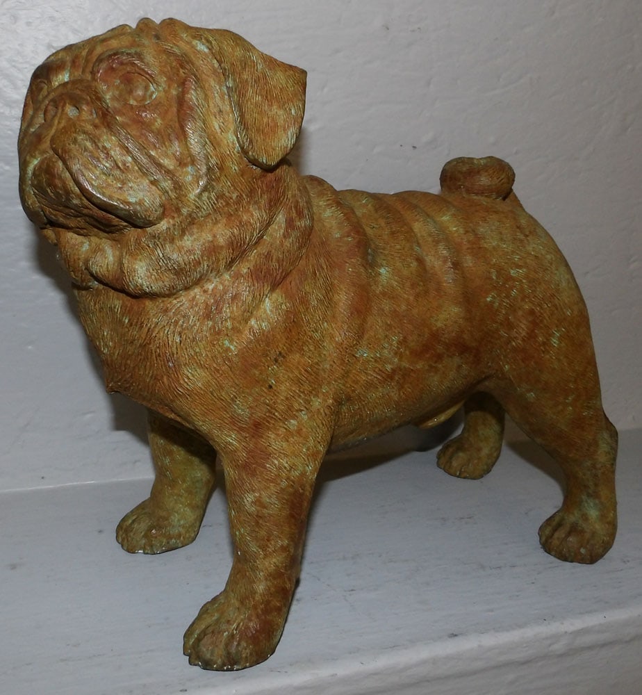 Bronze Pug Statue by Maitland Smith (1 of 5)