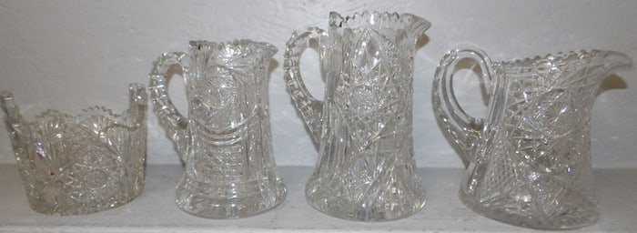 Lot Four Cut Glass Items