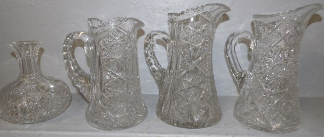 Lot Four Cut Glass Items