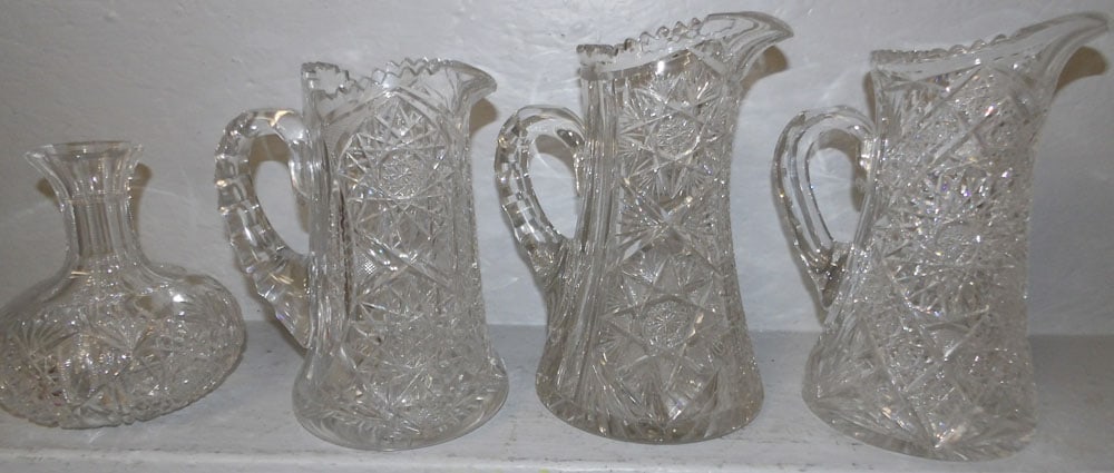 Lot Four Cut Glass Items (1 of 3)