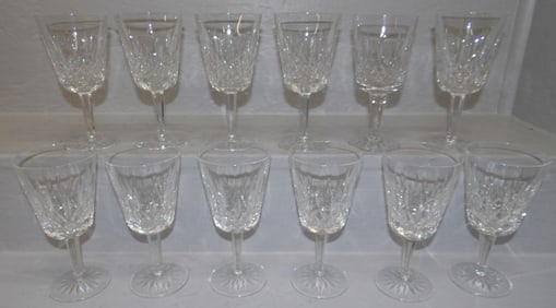 Lot Twelve Waterford Crystal Stemware
